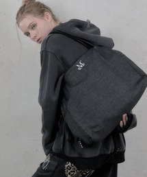 MUCENT | 【MUCENT/ムセント】4WAY SIGNATURE LOGO TOTE BAG (Black denim)/4ウェイシグネチャーロゴ トートバッグ(トートバッグ)