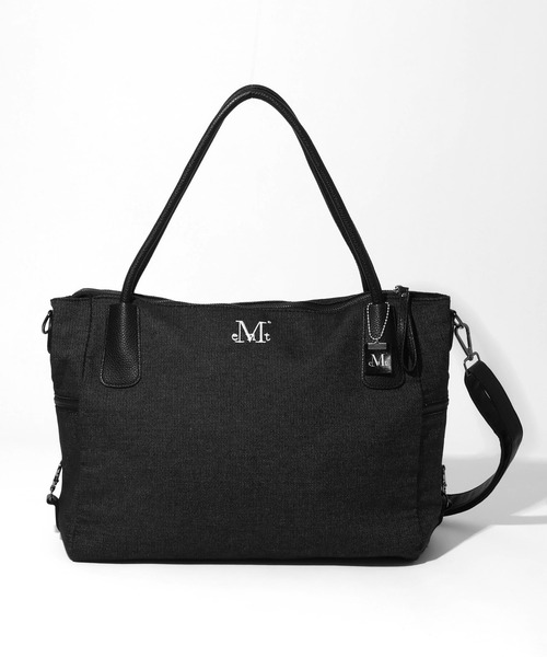 MUCENT(ムセント)の「【MUCENT/ムセント】4WAY SIGNATURE LOGO TOTE BAG (Black denim)/4ウェイシグネチャーロゴ トートバッグ(トートバッグ・メンズ・ブラック系・FREE)」の2枚目の写真