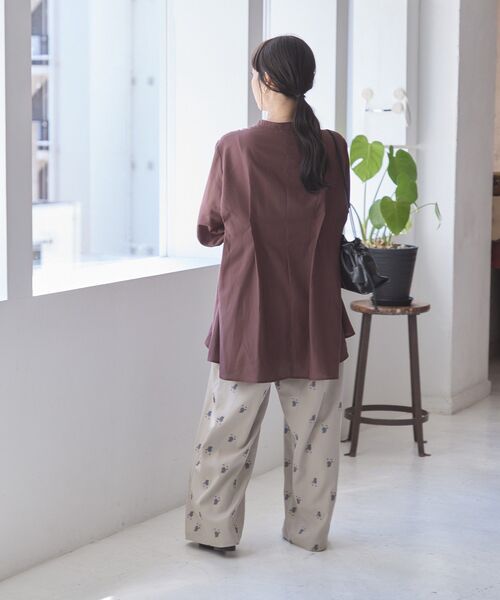 AMERICAN HOLIC（アメリカンホリック）の「【イージーケア】ウエストタックデザインシャツ（シャツ/ブラウス・レディース・ブラウン/サックスブルー・FREE）」の20枚目の写真