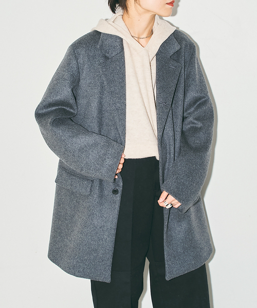 CITYSHOP(シティーショップ)の「MIDDLE TAILORED コート(その他アウター・レディース・ブラック/グレー・38/36)」の2枚目の写真