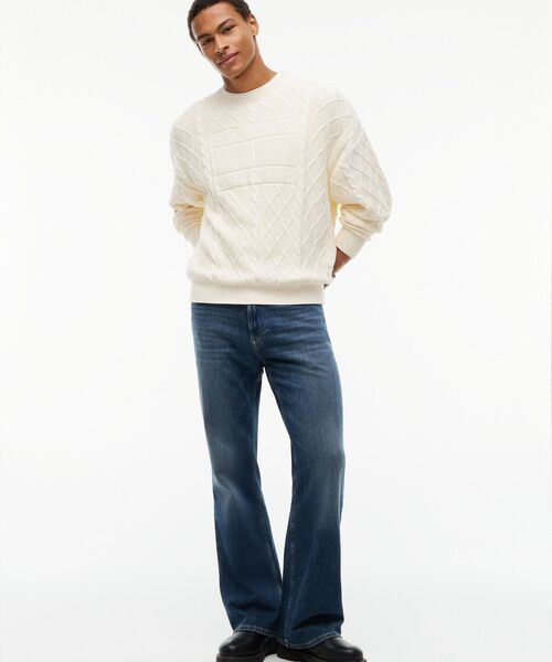tommy jeans(トミー ジーンズ)の「TJM RLX FLAG CABLE SWEATER EXT(ニット/セーター・メンズ・ネイビー/ホワイト・SMALL/MEDIUM/LARGE)」の8枚目の写真