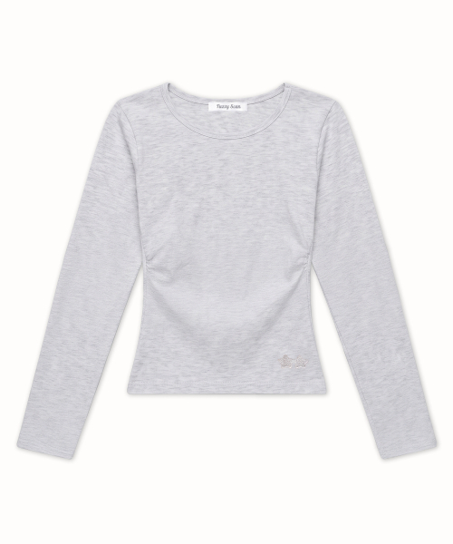FUZZY SCAN(ファジスキャン)の「刺繍ロゴシャーリングロングスリーブ(Tシャツ/カットソー・レディース・ライトグレー/サンドベージュ/ピンク系その他/カーキ/イエロー/チャコールグレー/オレンジ/チャコール/グリーン/ライトグリーン/レッド系その他/ブラック・ONE SIZE)」の20枚目の写真