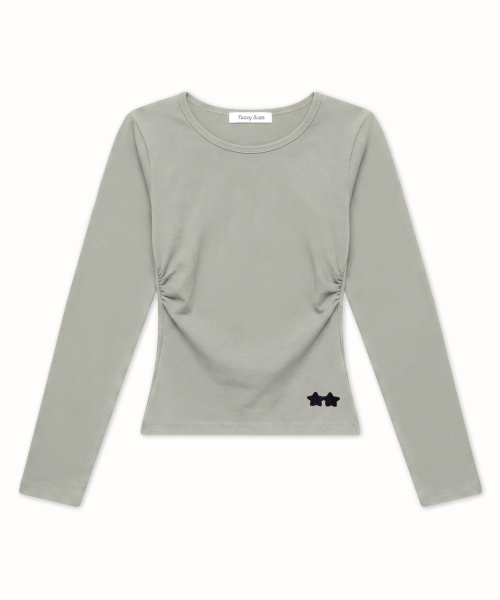 FUZZY SCAN(ファジスキャン)の「刺繍ロゴシャーリングロングスリーブ(Tシャツ/カットソー・レディース・ライトグレー/サンドベージュ/ピンク系その他/カーキ/イエロー/チャコールグレー/オレンジ/チャコール/グリーン/ライトグリーン/レッド系その他/ブラック・ONE SIZE)」の19枚目の写真