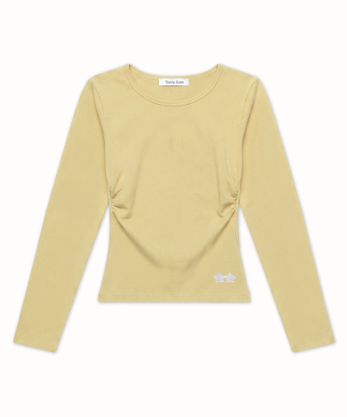 FUZZY SCAN(ファジスキャン)の「刺繍ロゴシャーリングロングスリーブ(Tシャツ/カットソー・レディース・ライトグレー/サンドベージュ/ピンク系その他/カーキ/イエロー/チャコールグレー/オレンジ/チャコール/グリーン/ライトグリーン/レッド系その他/ブラック・ONE SIZE)」の18枚目の写真