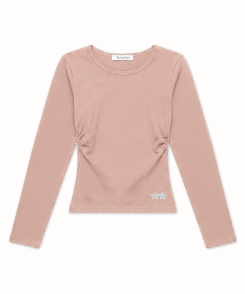 FUZZY SCAN(ファジスキャン)の「刺繍ロゴシャーリングロングスリーブ(Tシャツ/カットソー・レディース・ライトグレー/サンドベージュ/ピンク系その他/カーキ/イエロー/チャコールグレー/オレンジ/チャコール/グリーン/ライトグリーン/レッド系その他/ブラック・ONE SIZE)」の17枚目の写真