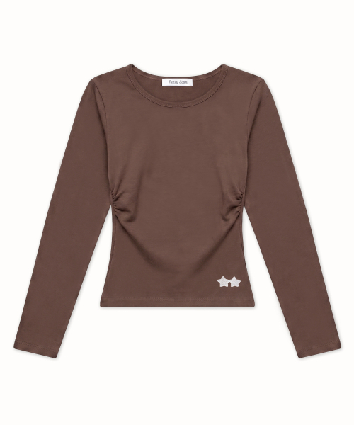 FUZZY SCAN(ファジスキャン)の「刺繍ロゴシャーリングロングスリーブ(Tシャツ/カットソー・レディース・ライトグレー/サンドベージュ/ピンク系その他/カーキ/イエロー/チャコールグレー/オレンジ/チャコール/グリーン/ライトグリーン/レッド系その他/ブラック・ONE SIZE)」の16枚目の写真