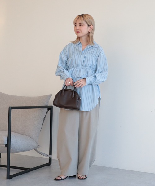 AMERICAN HOLIC(アメリカンホリック)の「【2点セット・イージーケア】ビスチェ+シャツ(シャツ/ブラウス・レディース・ホワイト系その他6/ブルー系その他7/ベージュ系その他4・L/M)」の22枚目の写真