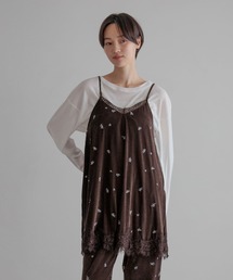 LOWRYS FARM | ベロアシシュウレースミニワンピース　1070858(ワンピース)