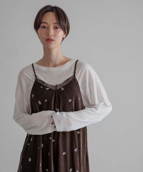 LOWRYS FARM(ローリーズファーム)の「ベロアシシュウレースミニワンピース 1070858(ワンピース・レディース・ブラック/ブラウン・FREE)」の7枚目の写真