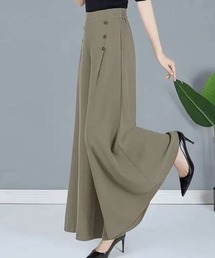 ハイウエストドレープワイドパンツ