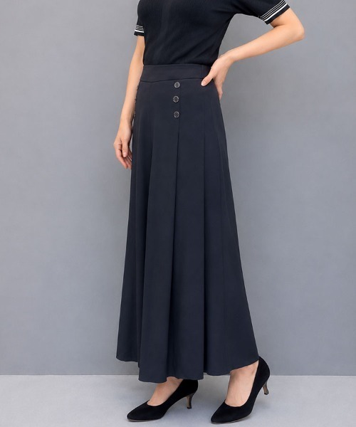 Flugge(フラッジー)の「ハイウエストドレープワイドパンツ(その他パンツ・レディース・ブラック/カーキ・MEDIUM)」の1枚目の写真