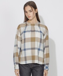 クレストブリッジチェックバックリボンブラウス