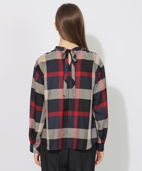 CB CRESTBRIDGE（シービークレストブリッジ）の「クレストブリッジチェックバックリボンブラウス（シャツ/ブラウス・レディース・ベージュ系その他3/ブルー系その他7・M）」の7枚目の写真