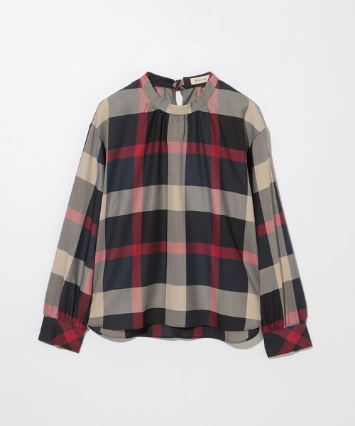 CB CRESTBRIDGE（シービークレストブリッジ）の「クレストブリッジチェックバックリボンブラウス（シャツ/ブラウス・レディース・ベージュ系その他3/ブルー系その他7・M）」の9枚目の写真