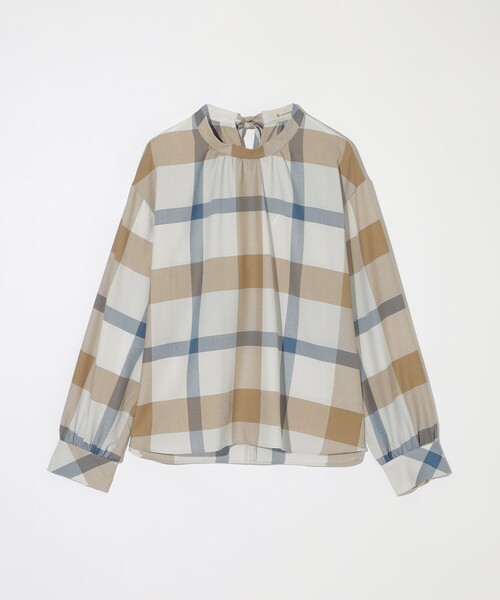 CB CRESTBRIDGE（シービークレストブリッジ）の「クレストブリッジチェックバックリボンブラウス（シャツ/ブラウス・レディース・ベージュ系その他3/ブルー系その他7・M）」の5枚目の写真