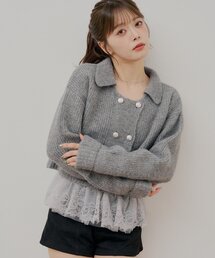 カップ付レースペプラムキャミ