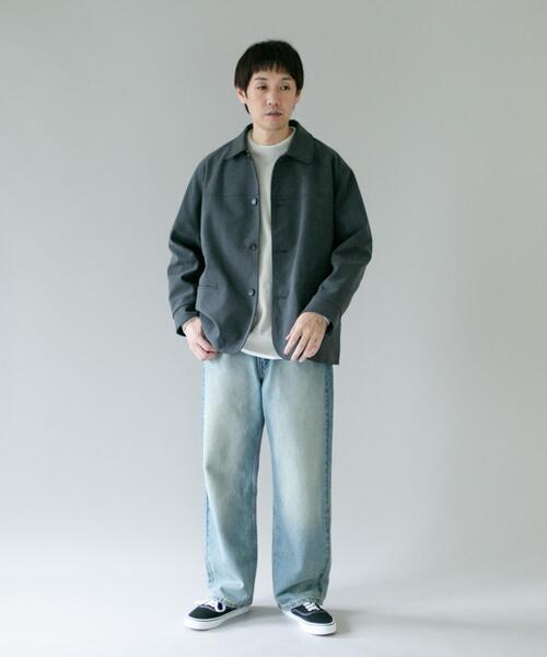 URBAN RESEARCH DOORS(アーバンリサーチドアーズ)の「フェイクスエード カーコートジャケット(その他アウター・メンズ・チャコールグレー/ブラウン・LARGE/MEDIUM)」の3枚目の写真