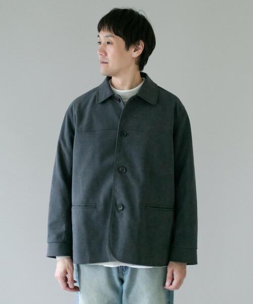 URBAN RESEARCH DOORS(アーバンリサーチドアーズ)の「フェイクスエード カーコートジャケット(その他アウター・メンズ・チャコールグレー/ブラウン・LARGE/MEDIUM)」の5枚目の写真