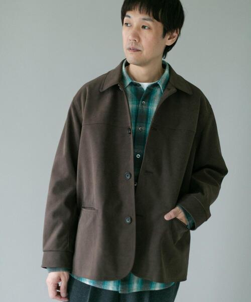 URBAN RESEARCH DOORS(アーバンリサーチドアーズ)の「フェイクスエード カーコートジャケット(その他アウター・メンズ・チャコールグレー/ブラウン・LARGE/MEDIUM)」の14枚目の写真