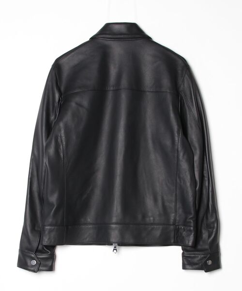 CINQUANTA（チンクアンタ）の「CINQUANTA / チンクワンタ：REGULAR COLLAR ZIP BLOUSON NAPPA NATURA 0.8mm：R-533-1061[MUS]（ライダースジャケット・メンズ・ブラック・48）」の2枚目の写真