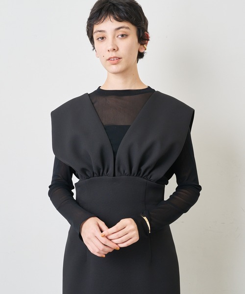 Whim Gazette（ウィムガゼット）の「【myporter】シアーチュールプルオーバー（Tシャツ/カットソー・レディース・ブラック/オフホワイト・38）」の17枚目の写真