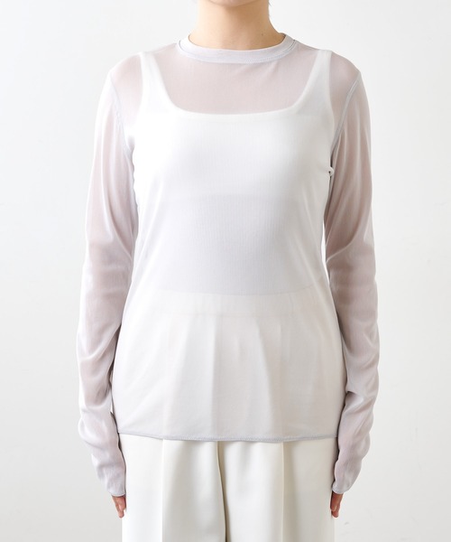 Whim Gazette（ウィムガゼット）の「【myporter】シアーチュールプルオーバー（Tシャツ/カットソー・レディース・ブラック/オフホワイト・38）」の20枚目の写真