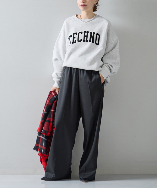 journal standard L'essage(ジャーナルスタンダードレサージュ)の「ISNESS MUSIC/イズネス ミュージック TECHNO SWEATSHIRTスウェット(Tシャツ/カットソー・レディース・ライトグレー・MEDIUM)」の4枚目の写真