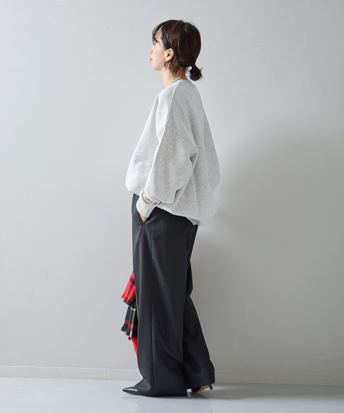 journal standard L'essage(ジャーナルスタンダードレサージュ)の「ISNESS MUSIC/イズネス ミュージック TECHNO SWEATSHIRTスウェット(Tシャツ/カットソー・レディース・ライトグレー・MEDIUM)」の5枚目の写真