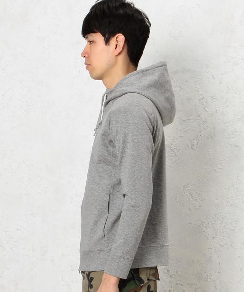 green label relaxing（グリーンレーベルリラクシング）の「KC W/FACE HI/NECK ジップパーカー◆（パーカー・メンズ・グレー/ホワイト・LARGE/SMALL/MEDIUM）」の5枚目の写真