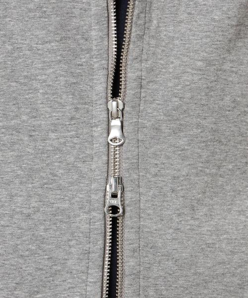 green label relaxing（グリーンレーベルリラクシング）の「KC W/FACE HI/NECK ジップパーカー◆（パーカー・メンズ・グレー/ホワイト・LARGE/SMALL/MEDIUM）」の15枚目の写真