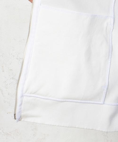 green label relaxing（グリーンレーベルリラクシング）の「KC W/FACE HI/NECK ジップパーカー◆（パーカー・メンズ・グレー/ホワイト・LARGE/SMALL/MEDIUM）」の11枚目の写真