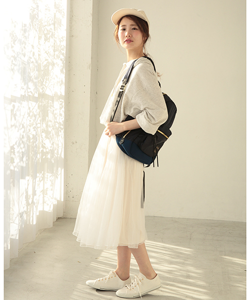 one after another NICE CLAUP(ワンアフターアナザーナイスクラップ)の「ナイロンリュック(バックパック/リュック・レディース・ピンク/ネイビー/ブラック/ホワイト・FREE)」の16枚目の写真