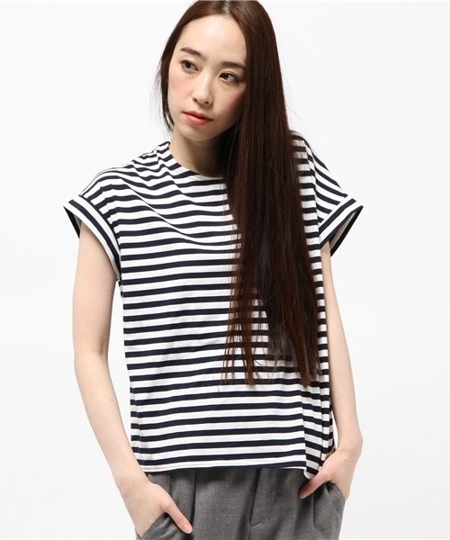 titivate(ティティベイト)の「ボーダーTシャツ(Tシャツ/カットソー・レディース・ネイビー/ブラック・FREE)」の8枚目の写真