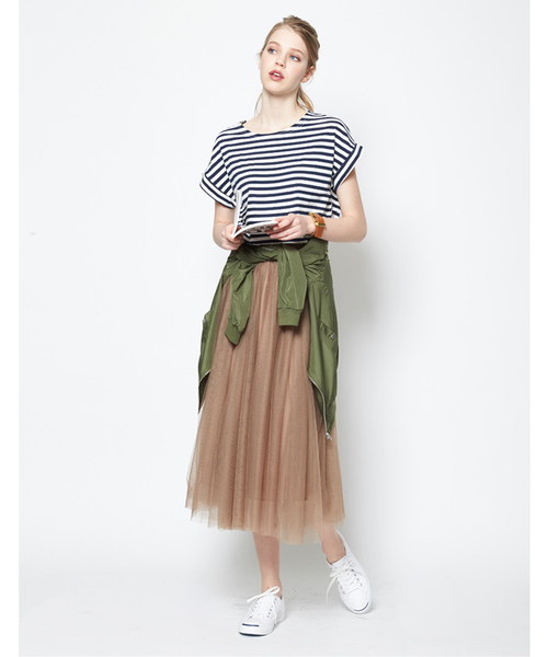 titivate(ティティベイト)の「ボーダーTシャツ(Tシャツ/カットソー・レディース・ネイビー/ブラック・FREE)」の14枚目の写真