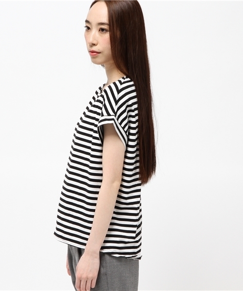 titivate(ティティベイト)の「ボーダーTシャツ(Tシャツ/カットソー・レディース・ネイビー/ブラック・FREE)」の10枚目の写真