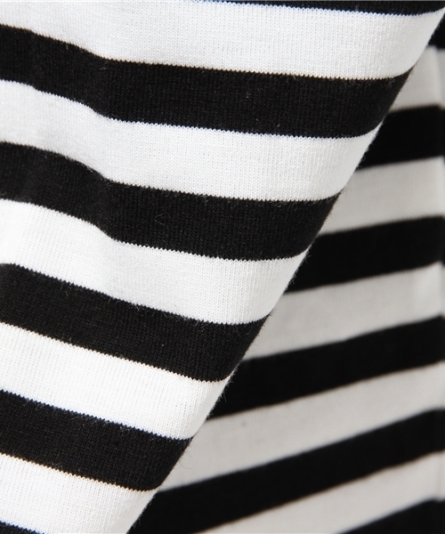 titivate(ティティベイト)の「ボーダーTシャツ(Tシャツ/カットソー・レディース・ネイビー/ブラック・FREE)」の5枚目の写真