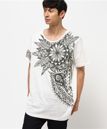 チャイハネ | 【チャイハネ】ネイティブ柄トライバルプリント メンズTシャツ XLサイズ(Tシャツ/カットソー)