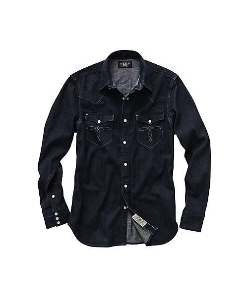RRL Ralph Lauren(ダブル アールエル)の「インディゴ バッファロー ウエスタン シャツ(シャツ/ブラウス)」|ブルー系9