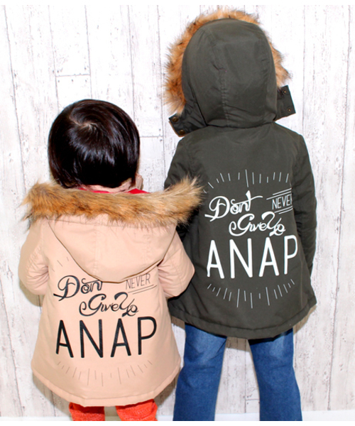 ANAP kids（アナップキッズ）の「ワッペンデザインモッズコート（モッズコート・キッズ・インディゴブルー/カーキ/ベージュ・90cm/130cm/110cm/100cm/120cm）」の17枚目の写真