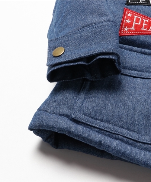 ANAP kids（アナップキッズ）の「ワッペンデザインモッズコート（モッズコート・キッズ・インディゴブルー/カーキ/ベージュ・90cm/130cm/110cm/100cm/120cm）」の9枚目の写真