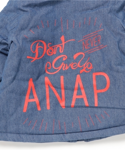 ANAP kids（アナップキッズ）の「ワッペンデザインモッズコート（モッズコート・キッズ・インディゴブルー/カーキ/ベージュ・90cm/130cm/110cm/100cm/120cm）」の5枚目の写真