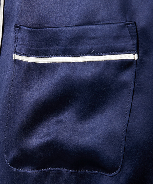 AMERICAN RAG CIE（アメリカンラグシー）の「シルク セットアップ パジャマシャツ WEB限定（シャツ/ブラウス・メンズ・ブラック/ネイビー・1/2/3）」の10枚目の写真