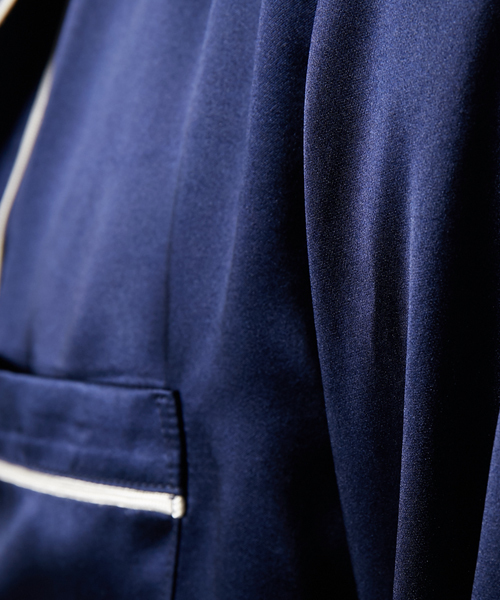 AMERICAN RAG CIE（アメリカンラグシー）の「シルク セットアップ パジャマシャツ WEB限定（シャツ/ブラウス・メンズ・ブラック/ネイビー・1/2/3）」の11枚目の写真