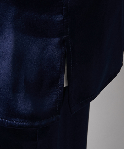 AMERICAN RAG CIE（アメリカンラグシー）の「シルク セットアップ パジャマシャツ WEB限定（シャツ/ブラウス・メンズ・ブラック/ネイビー・1/2/3）」の12枚目の写真