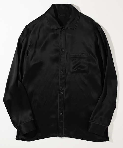 AMERICAN RAG CIE（アメリカンラグシー）の「シルク セットアップ パジャマシャツ WEB限定（シャツ/ブラウス・メンズ・ブラック/ネイビー・1/2/3）」の8枚目の写真