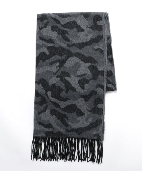 WEGO(ウィゴー)の「WEGO/カモフラストール(ストール/ショール・メンズ・ブラック/カーキ・FREE)」の6枚目の写真