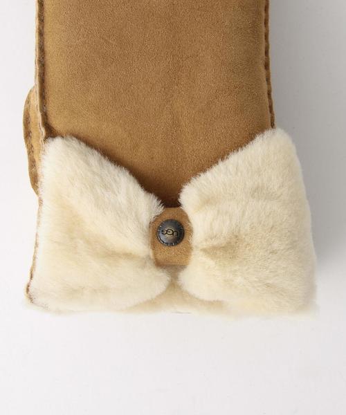 UGG（アグ）の「＜UGG＞リボン ムートングローブ◇（手袋）」 - WEAR