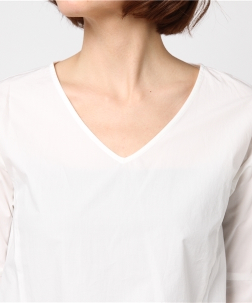 And Curtain Call（アンドカーテンコール）の「And Curtain Call(アンド カーテンコール)   袖ﾌﾚｱｰ ｼｬﾂ（シャツ/ブラウス・レディース・ホワイト/ブルー・FREE）」の6枚目の写真