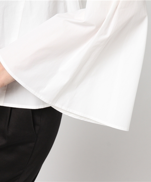 And Curtain Call（アンドカーテンコール）の「And Curtain Call(アンド カーテンコール)   袖ﾌﾚｱｰ ｼｬﾂ（シャツ/ブラウス・レディース・ホワイト/ブルー・FREE）」の7枚目の写真