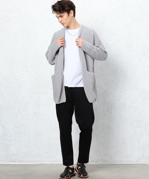 green label relaxing（グリーンレーベルリラクシング）の「■■■KC DRY-MIX PEARL ロングカーディガン ＜機能性素材＞ ◆（カーディガン/ボレロ・メンズ・ネイビー/ベージュ/グレー・SMALL/MEDIUM/LARGE）」の8枚目の写真